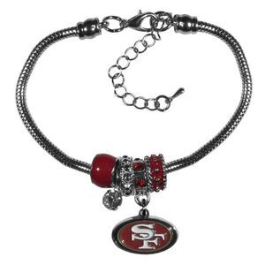Siskiyou NFL Womens San Francisco 49ers Euro Bead Bracelet